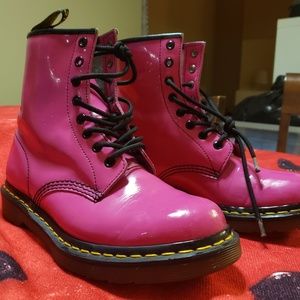 Hot Pink Patent Leather Dr. Martens Gently Worn